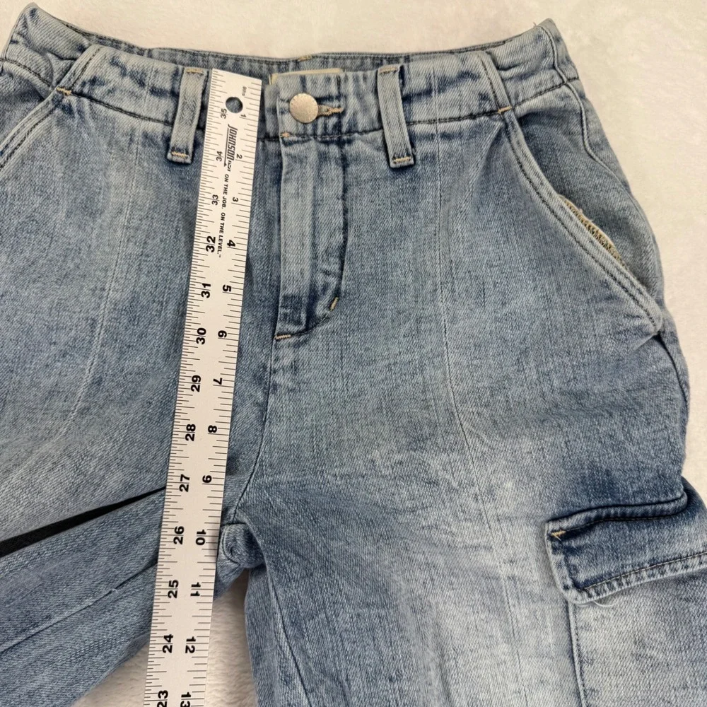 L'AGENCE Brooklyn High Rise Utility Wide Leg Cargo‎ Jeans Blue Womens 24